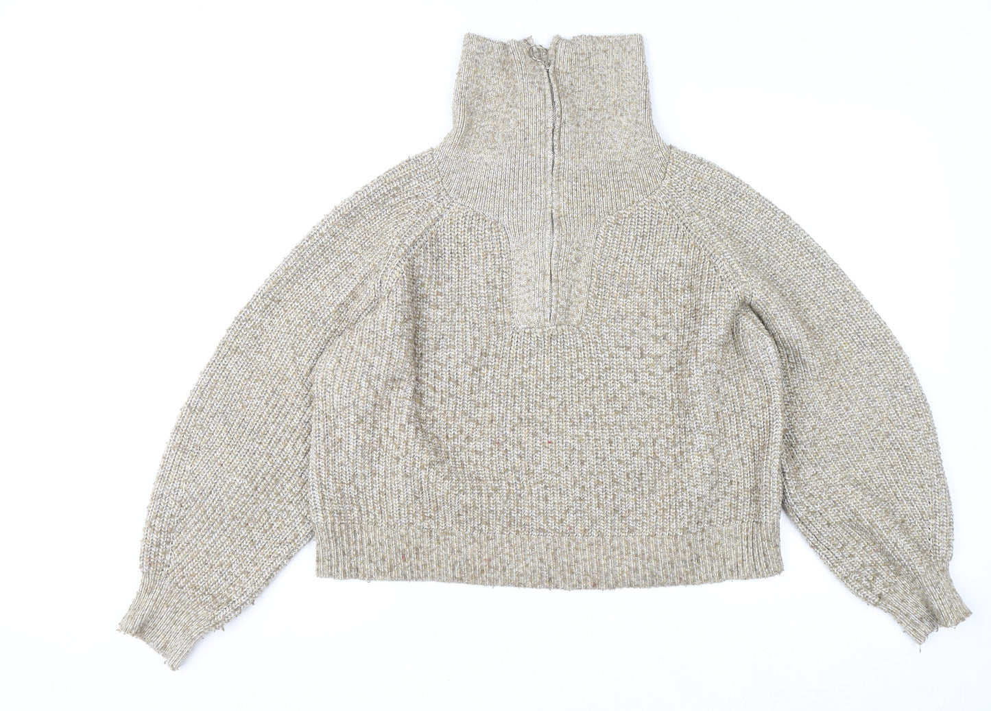 Womens UK Size 12 Pull & Bear Beige Pullover Jumper