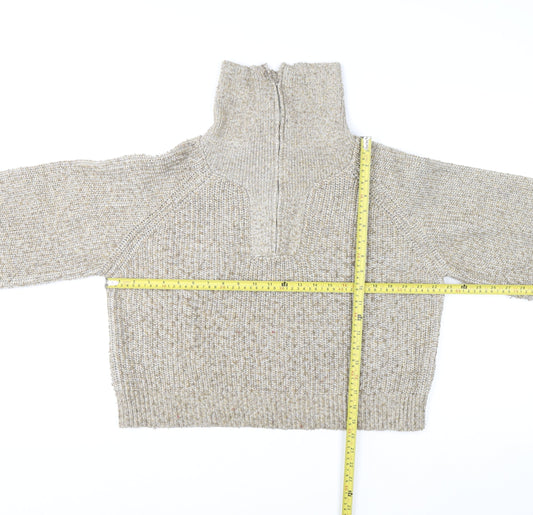 Womens UK Size 12 Pull & Bear Beige Pullover Jumper