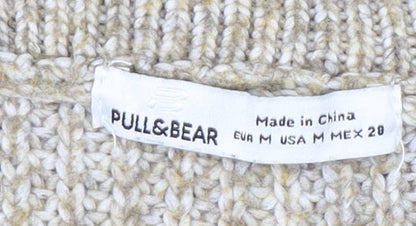 Womens UK Size 12 Pull & Bear Beige Pullover Jumper