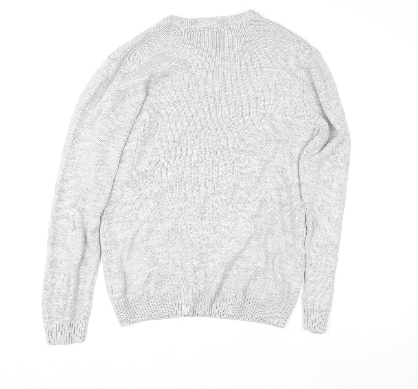 Mens UK Size L boohooMAN Grey Pullover Jumper