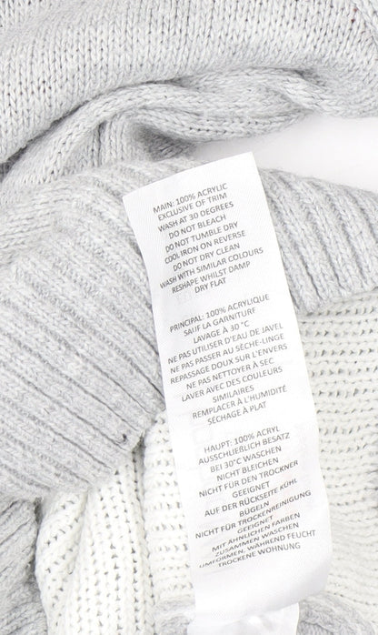 Mens UK Size L boohooMAN Grey Pullover Jumper