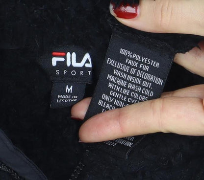 Womens UK Size M FILA Black Basic Jacket