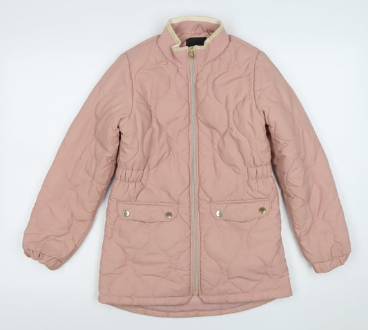 Girls UK Size 10 Years name it Pink Quilted Coat