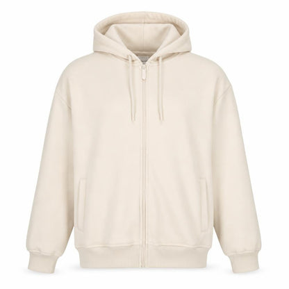Womens UK Size 12 USA Pro Beige Full Zip Hoodie
