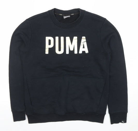 Womens UK Size XS PUMA Black Pullover Sweatshirt