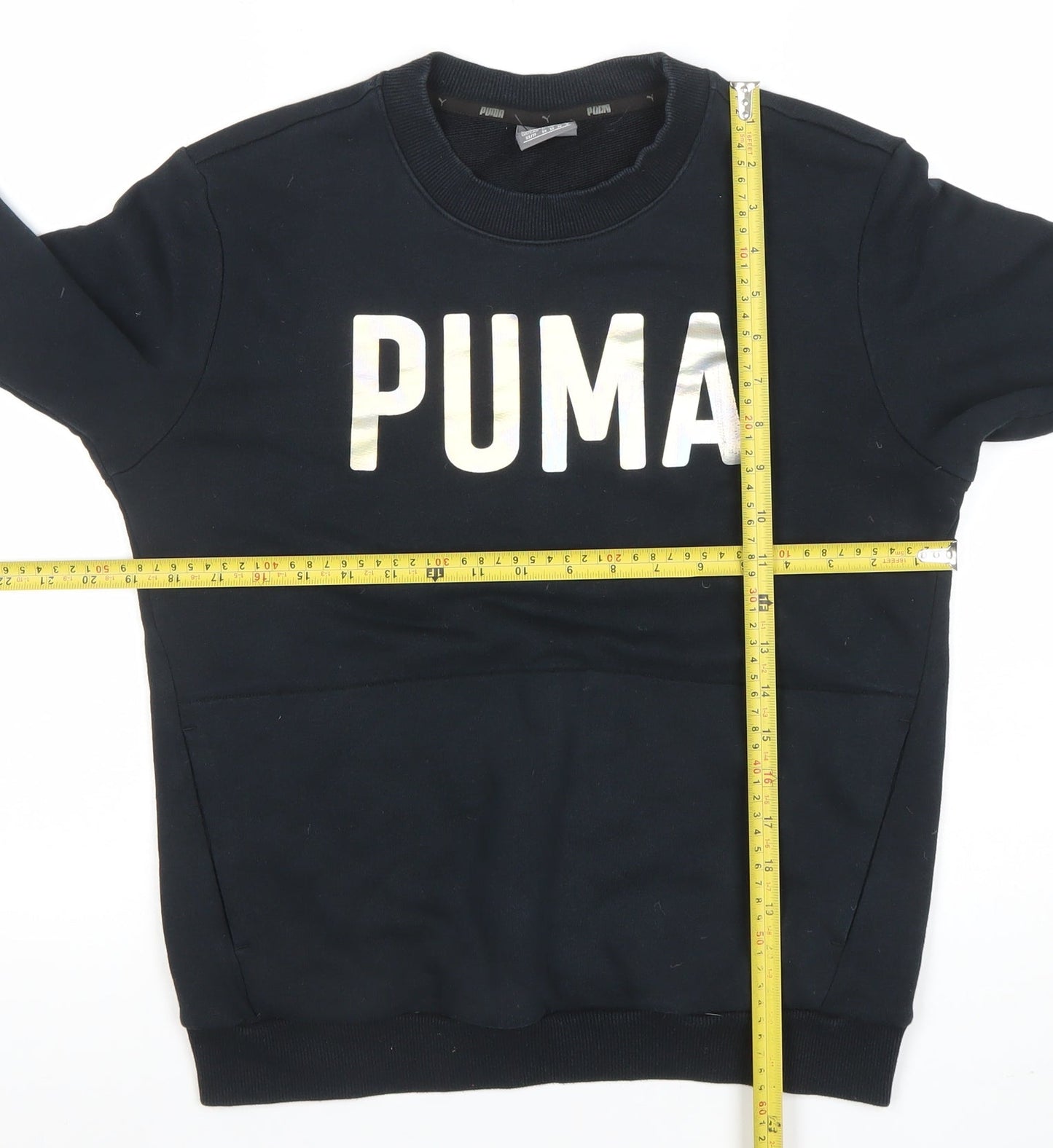 Womens UK Size XS PUMA Black Pullover Sweatshirt