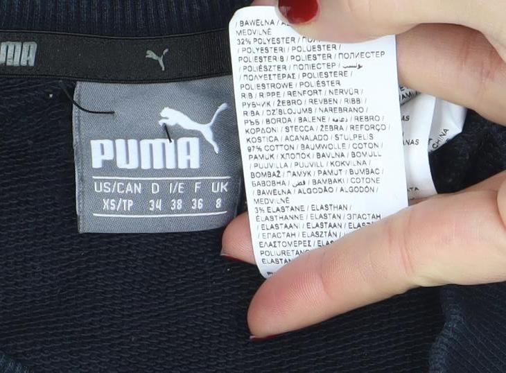 Womens UK Size XS PUMA Black Pullover Sweatshirt