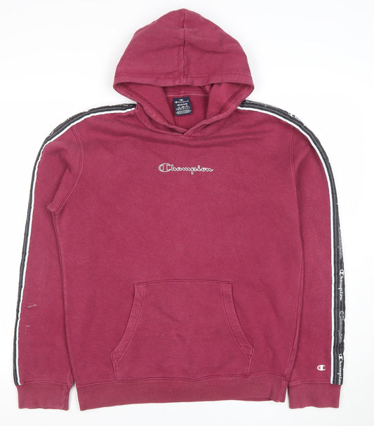 Mens UK Size M Champion Red Pullover Hoodie