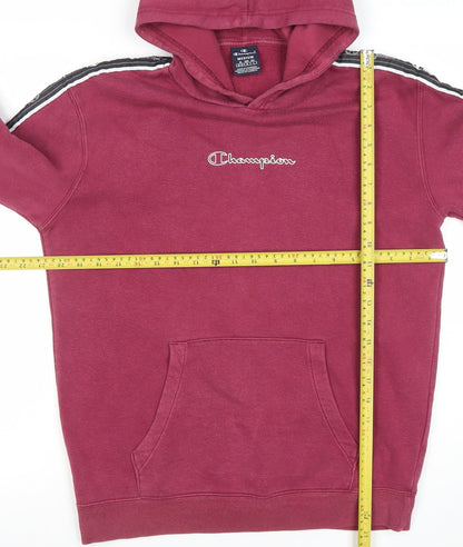 Mens UK Size M Champion Red Pullover Hoodie