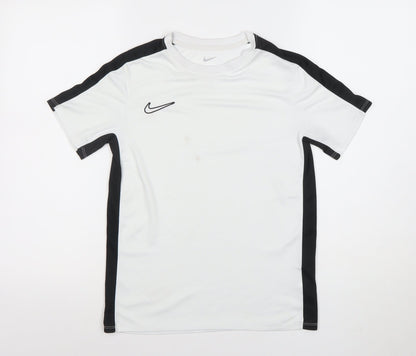 Nike Boys White Dri-FIT Mesh Sports T-Shirt Size 10-11 Years
