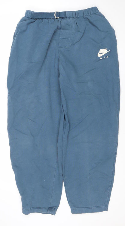 Mens UK Size M Nike Regular Fit Sweatpants Blue Trousers