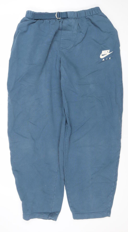 Mens UK Size M Nike Regular Fit Sweatpants Blue Trousers