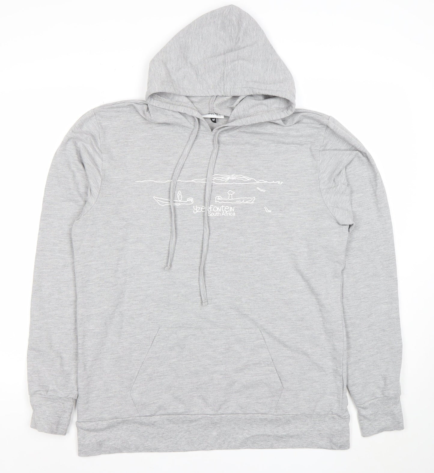 Mens UK Size M Altitude Grey Pullover Hoodie