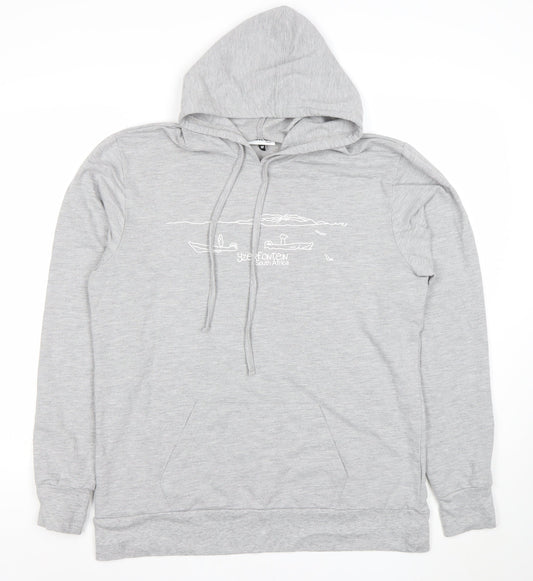 Mens UK Size M Altitude Grey Pullover Hoodie