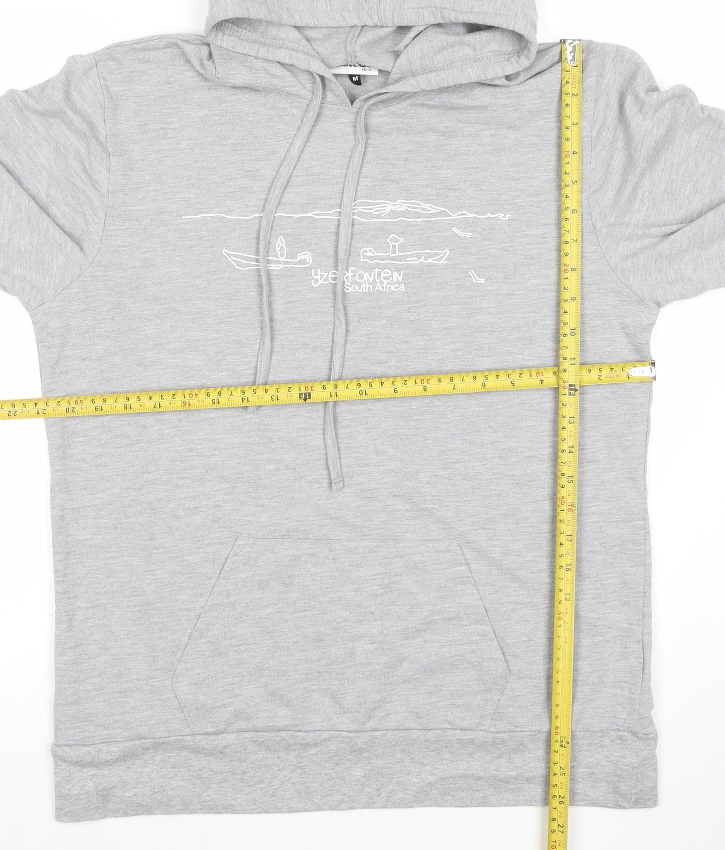Mens UK Size M Altitude Grey Pullover Hoodie