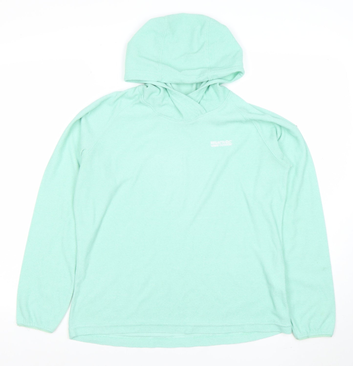 Womens UK Size 14 Regatta Green Pullover Hoodie
