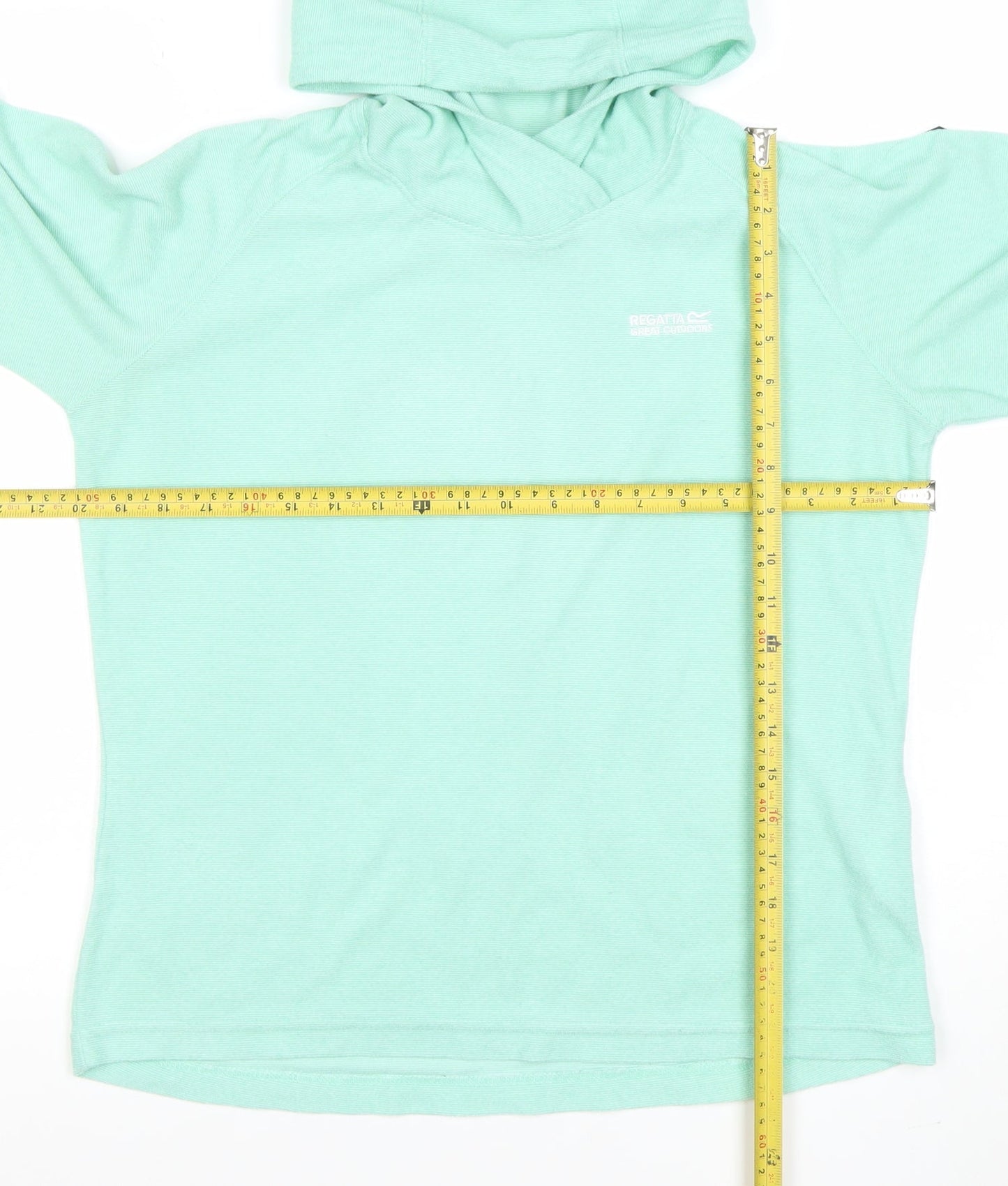 Womens UK Size 14 Regatta Green Pullover Hoodie
