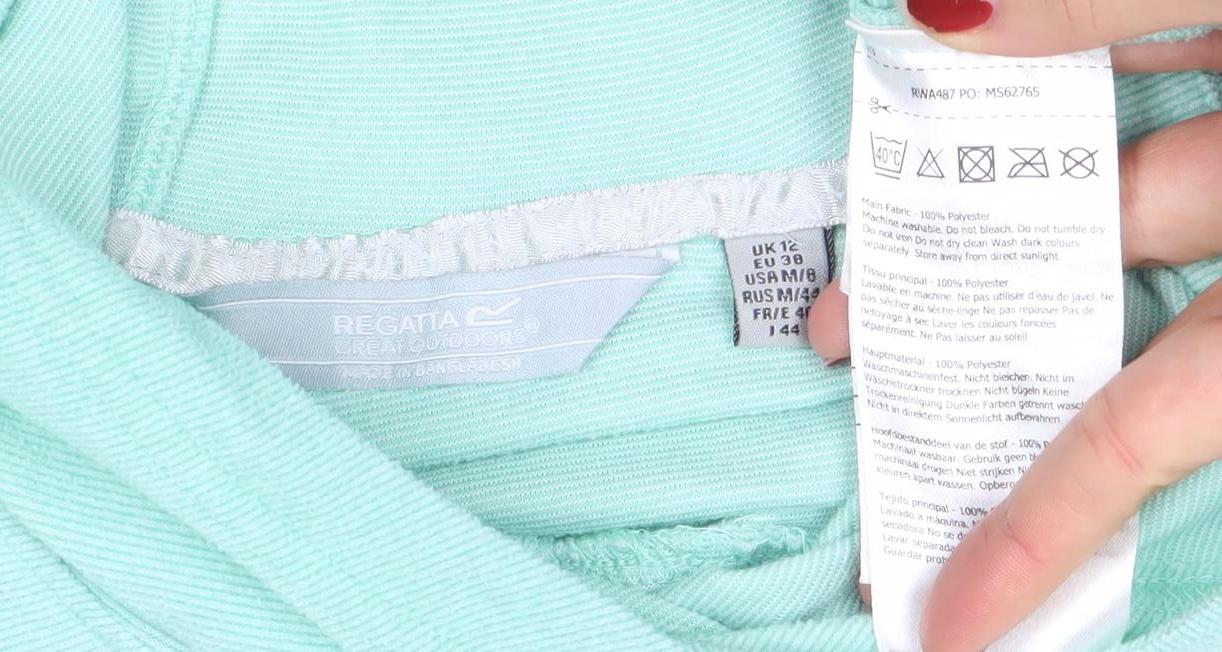 Womens UK Size 14 Regatta Green Pullover Hoodie