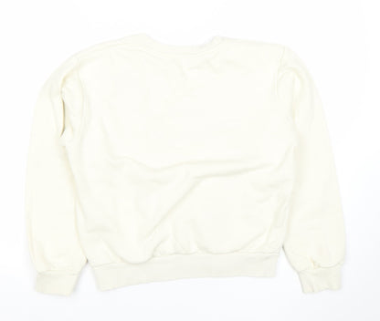 Womens UK Size S Zara Ivory Pullover Sweatshirt