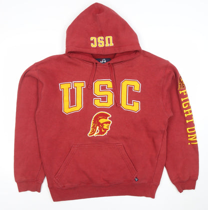 Mens UK Size S J-America Red Pullover Hoodie