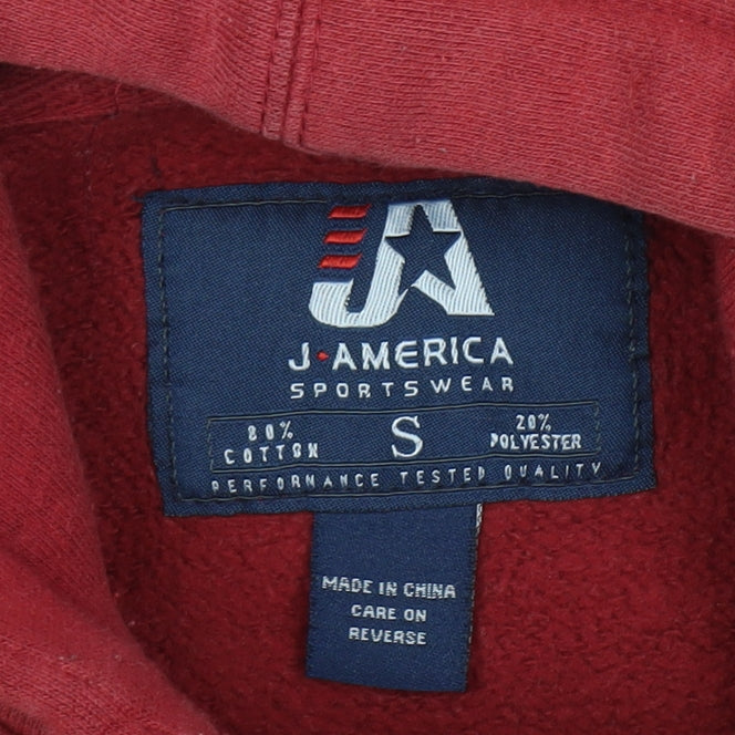 Mens UK Size S J-America Red Pullover Hoodie