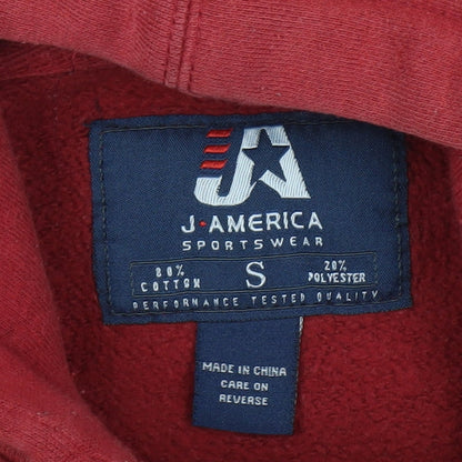 Mens UK Size S J-America Red Pullover Hoodie