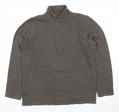 Mens UK Size M Austin Reed Brown Pullover Sweatshirt