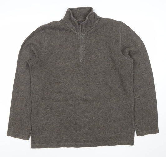 Mens UK Size M Austin Reed Brown Pullover Sweatshirt