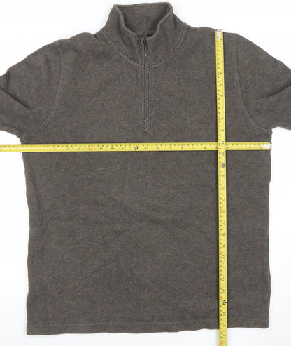 Mens UK Size M Austin Reed Brown Pullover Sweatshirt