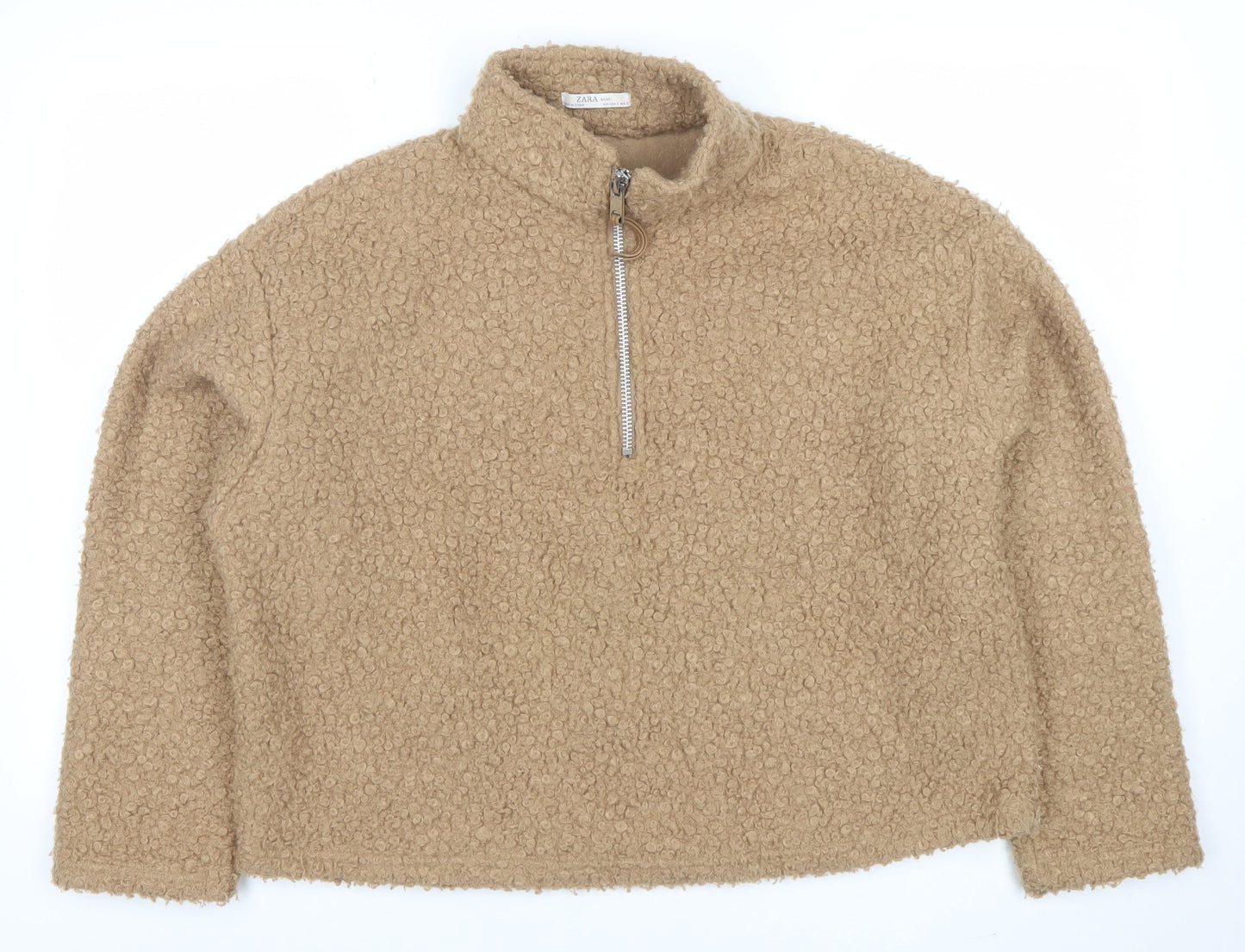 Womens UK Size S Zara Beige Pullover Sweatshirt