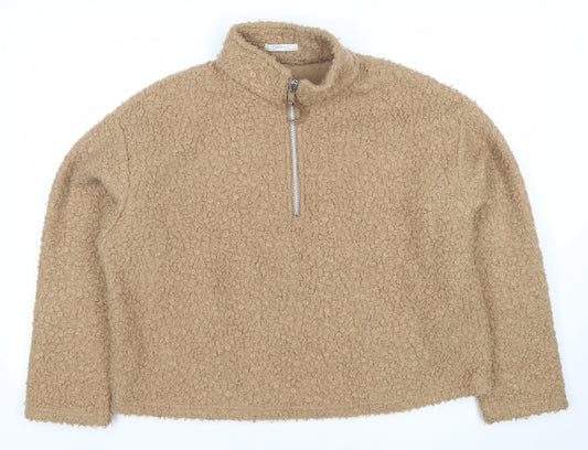 Womens UK Size S Zara Beige Pullover Sweatshirt