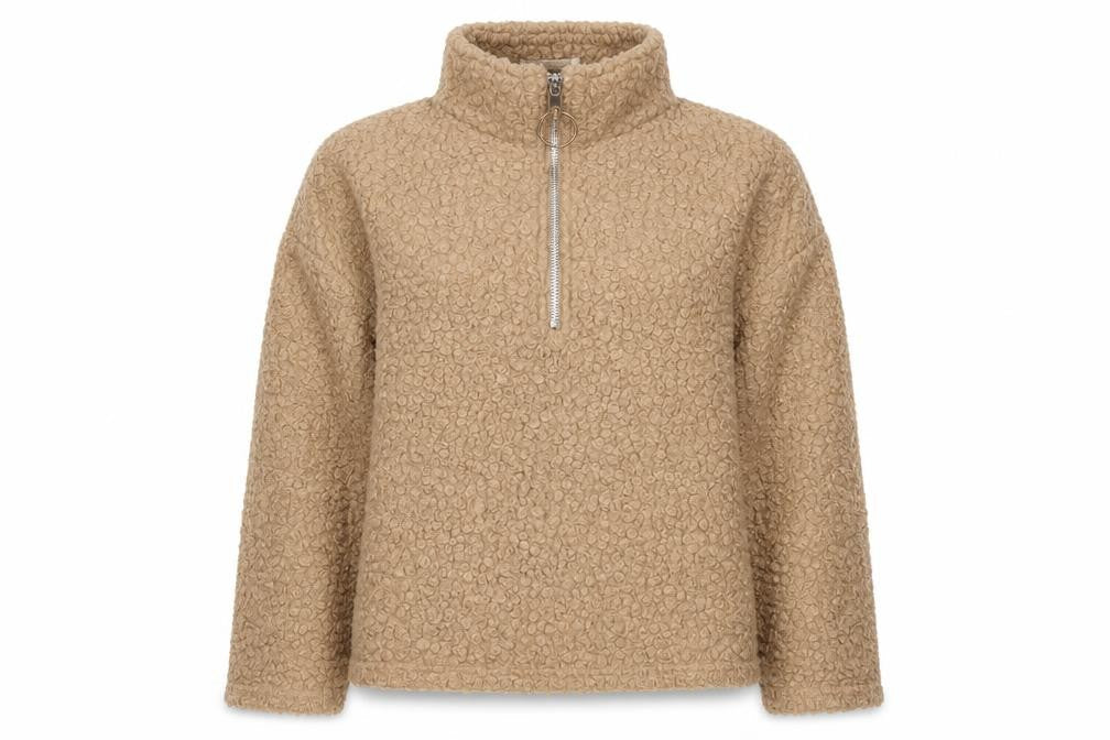 Womens UK Size S Zara Beige Pullover Sweatshirt