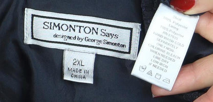 Womens UK Size 2XL Simonton Says Black Basic Jacket