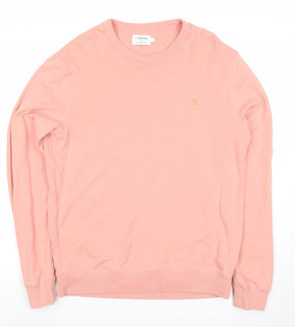 Mens UK Size L Farah Pink Pullover Sweatshirt
