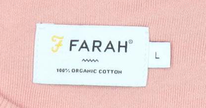 Mens UK Size L Farah Pink Pullover Sweatshirt