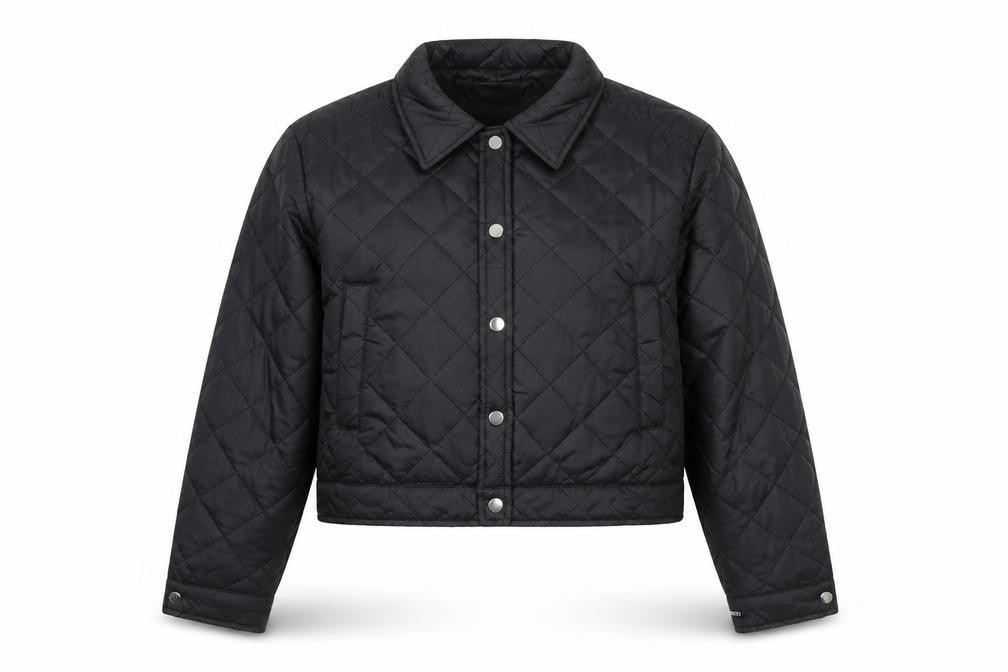 Womens UK Size M Fever City Black Quilted Coat