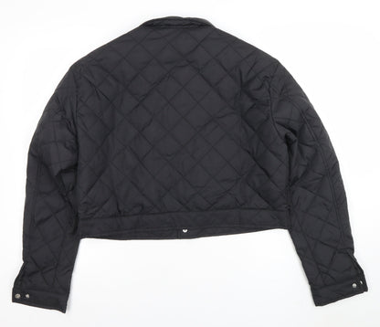 Womens UK Size M Fever City Black Quilted Coat