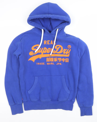 Mens UK Size XS Superdry Blue Pullover Hoodie