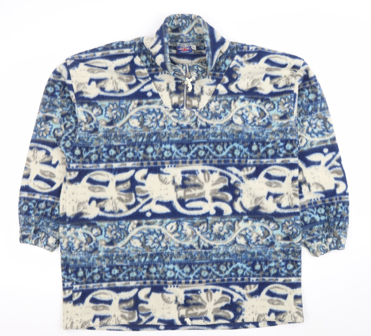 Mens UK Size L Let's Go Blue Pullover Sweatshirt