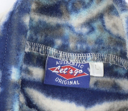 Mens UK Size L Let's Go Blue Pullover Sweatshirt