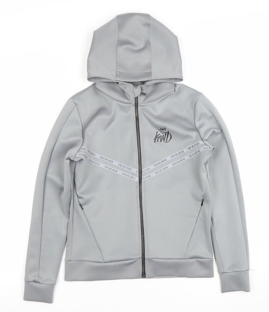 Boys UK Size 10-11 Years Kings Will Dream Grey Full Zip Hoodie
