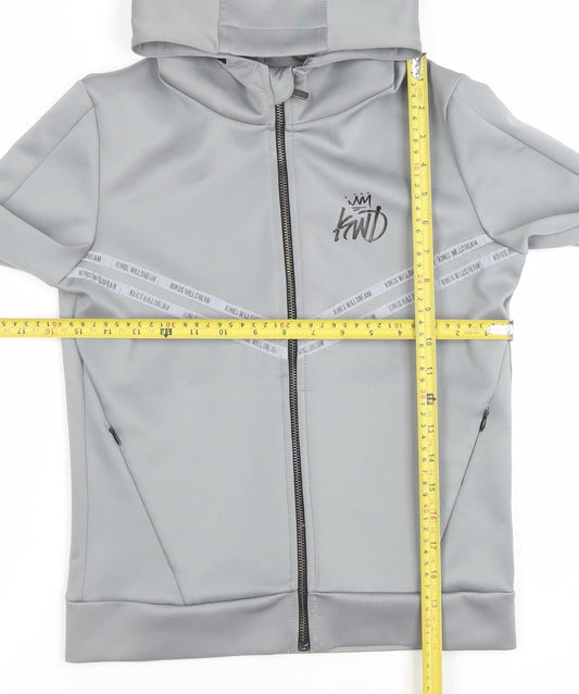 Boys UK Size 10-11 Years Kings Will Dream Grey Full Zip Hoodie