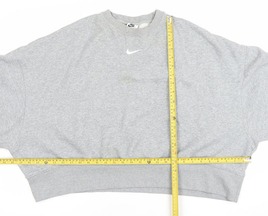 Womens UK Size L Nike Grey Pullover Sweatshirt