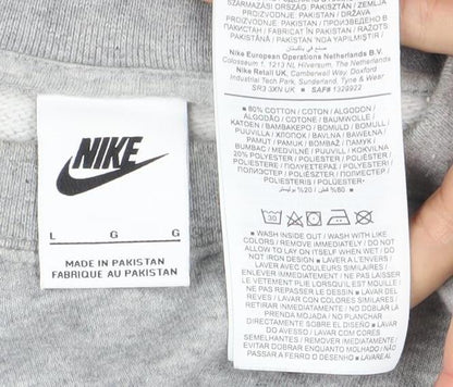 Womens UK Size L Nike Grey Pullover Sweatshirt