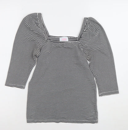 Womens UK Size 12 Saylor Black Basic Blouse