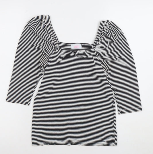 Womens UK Size 12 Saylor Black Basic Blouse