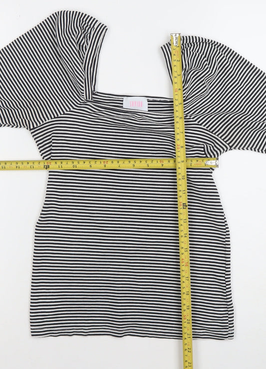 Womens UK Size 12 Saylor Black Basic Blouse