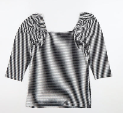 Womens UK Size 12 Saylor Black Basic Blouse