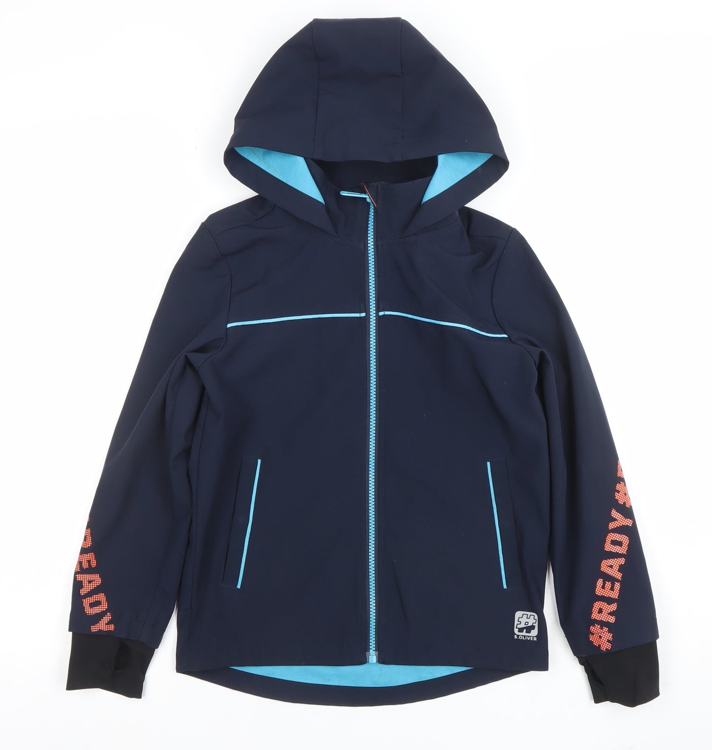 Boys UK Size 8 Years s.Oliver Blue Soft Shell
