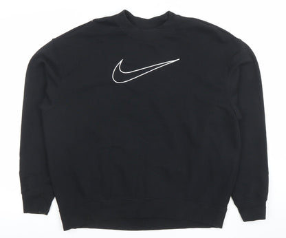 Womens UK Size S Nike Black Pullover Sweatshirt